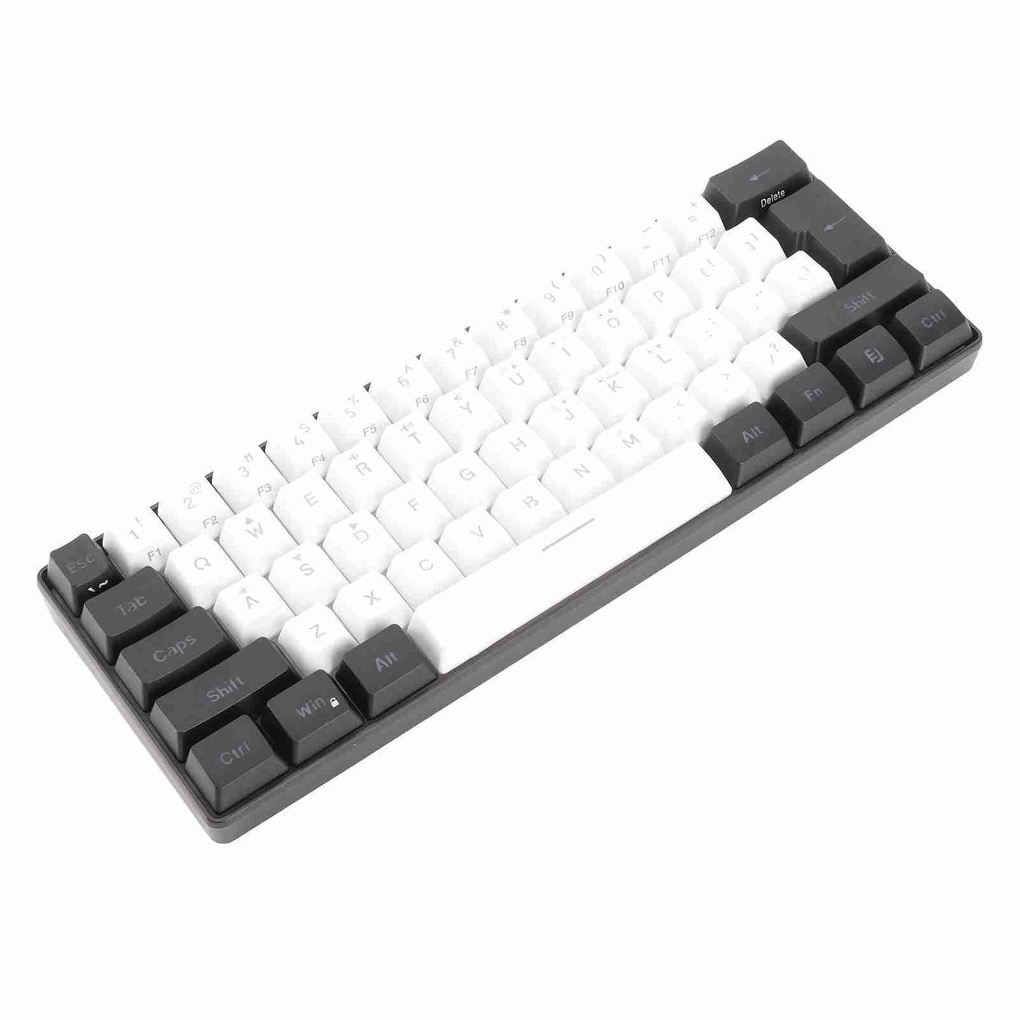 G61 Mini RGB Keyboard LED Backlight 61 Keys Ergonomic Mechanical Feeling Wired Gaming Keyboard for Office Business White