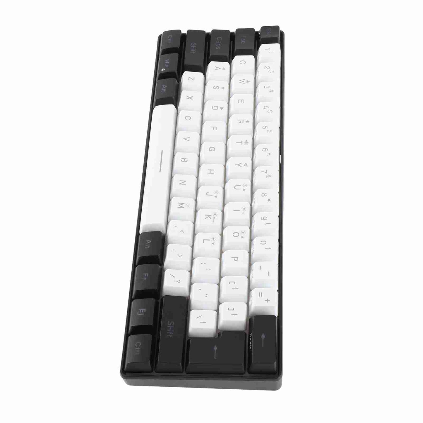 G61 Mini RGB Keyboard LED Backlight 61 Keys Ergonomic Mechanical Feeling Wired Gaming Keyboard for Office Business White