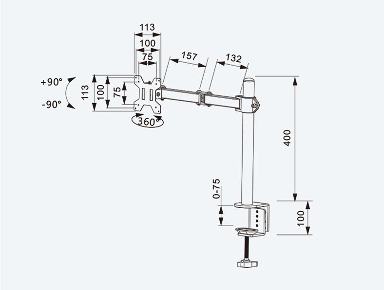 Single-arm Rotating Monitor Bracket Ergonomic Computer Bracket